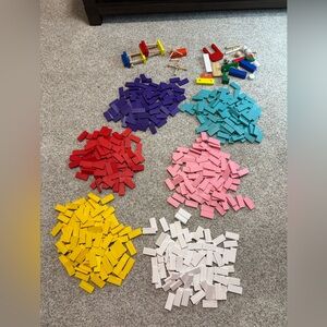 Bulk Dominoes - Mixed colored Over 600 Pieces